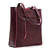 Сумка шопер жіноча з двома довгими ручками натуральна замша ALEX RAI 8773-220 bordo, фото 2