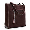 Сумка шопер жіноча з двома довгими ручками натуральна замша ALEX RAI 8773-220 brown, фото 2
