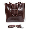 Сумка шопер жіноча з двома довгими ручками натуральна замша ALEX RAI 8773-220 brown, фото 3