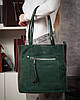 Сумка шопер жіноча з двома довгими ручками натуральна замша ALEX RAI 8773-220 green, фото 9