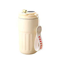 Термокухоль з датчиком температури 500 мл біла для гарячих і холодних напоїв термос для кави (523877)