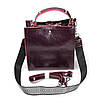 Сумка жіноча крос боді натуральна замша ALEX RAI 9701-1 bordo, фото 4