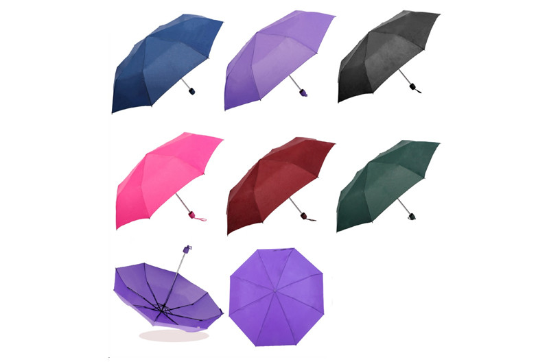 Парасолька HS3727S 6 кольорів 8 спиць*55см купол 96см довжина зібр 24см, розкр 56см