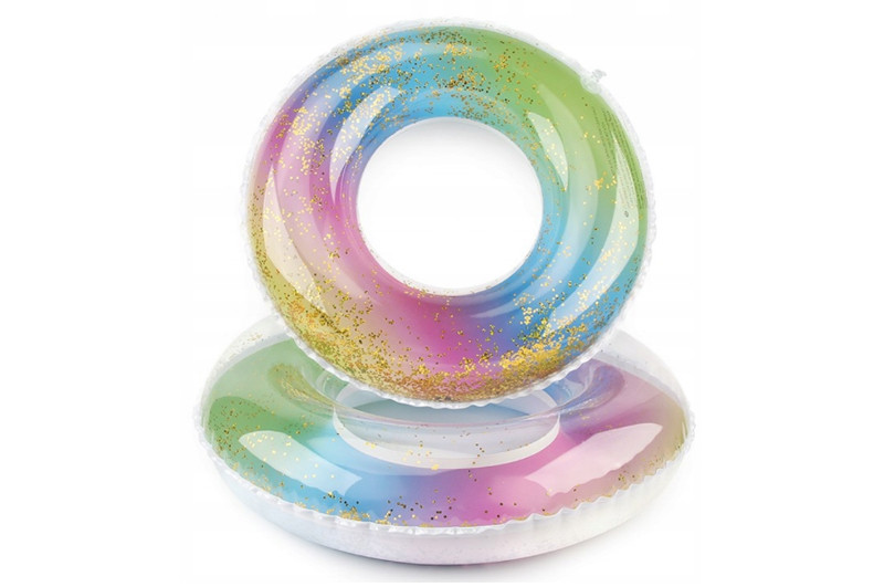 Надувний круг з блиск. 90см . 2 кольори WM-8174-4-90/AA9-28