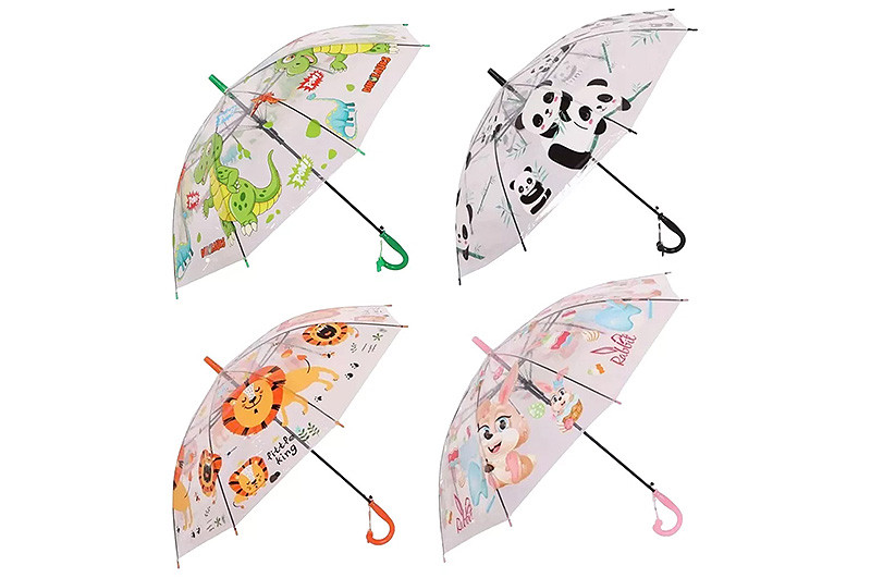 Парасолька BT-CU-0055 прозора 4 види, EVA 49*66 см зі свистком