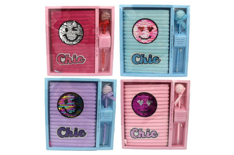 Блокнот пухнастий з ручкою "Chic"  "Комахи" лінія P64 70г mix