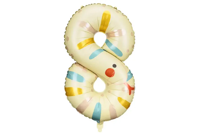 Фольгована кулька цифра "8" змія Party Deco (55х88см) 1шт.
