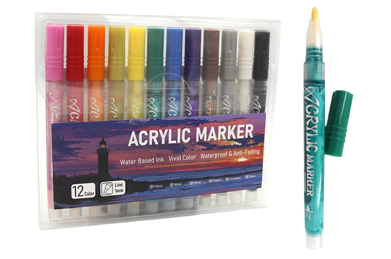 Набір акрилових маркерів 12кол., 12шт. МКБ-043024-12