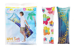 Матрац INTEX з підголовником 59720 вініл р. 183*69см