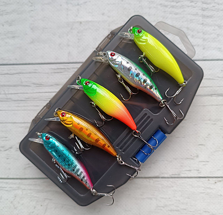 Воблер Minnow Great Hunting 55mm 4.5g Набір Воблерів  5шт в коробці, фото 2