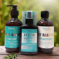 Набір з розмарином Top Beauty від випадіння та для росту волосся (спрей-тонік, бальзам, шампунь)