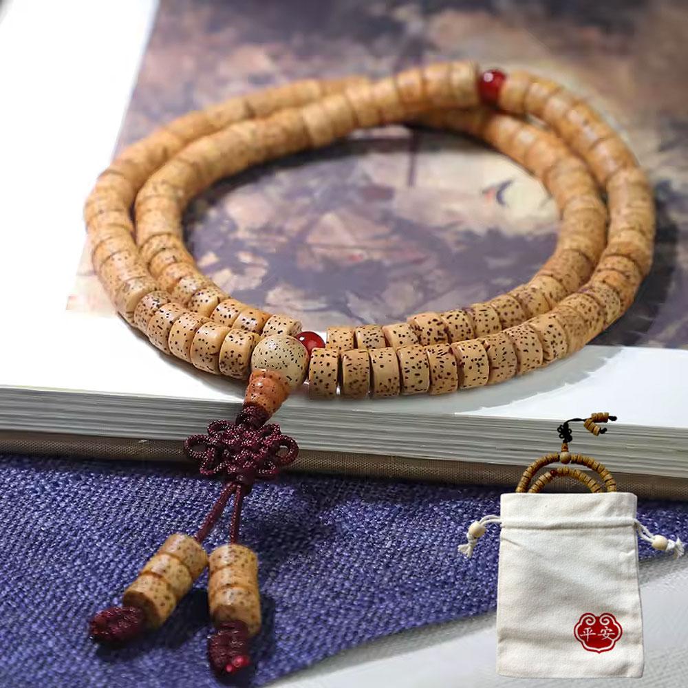 Чотки - браслет з дерева Бодхі на 108 намистин, фото 1