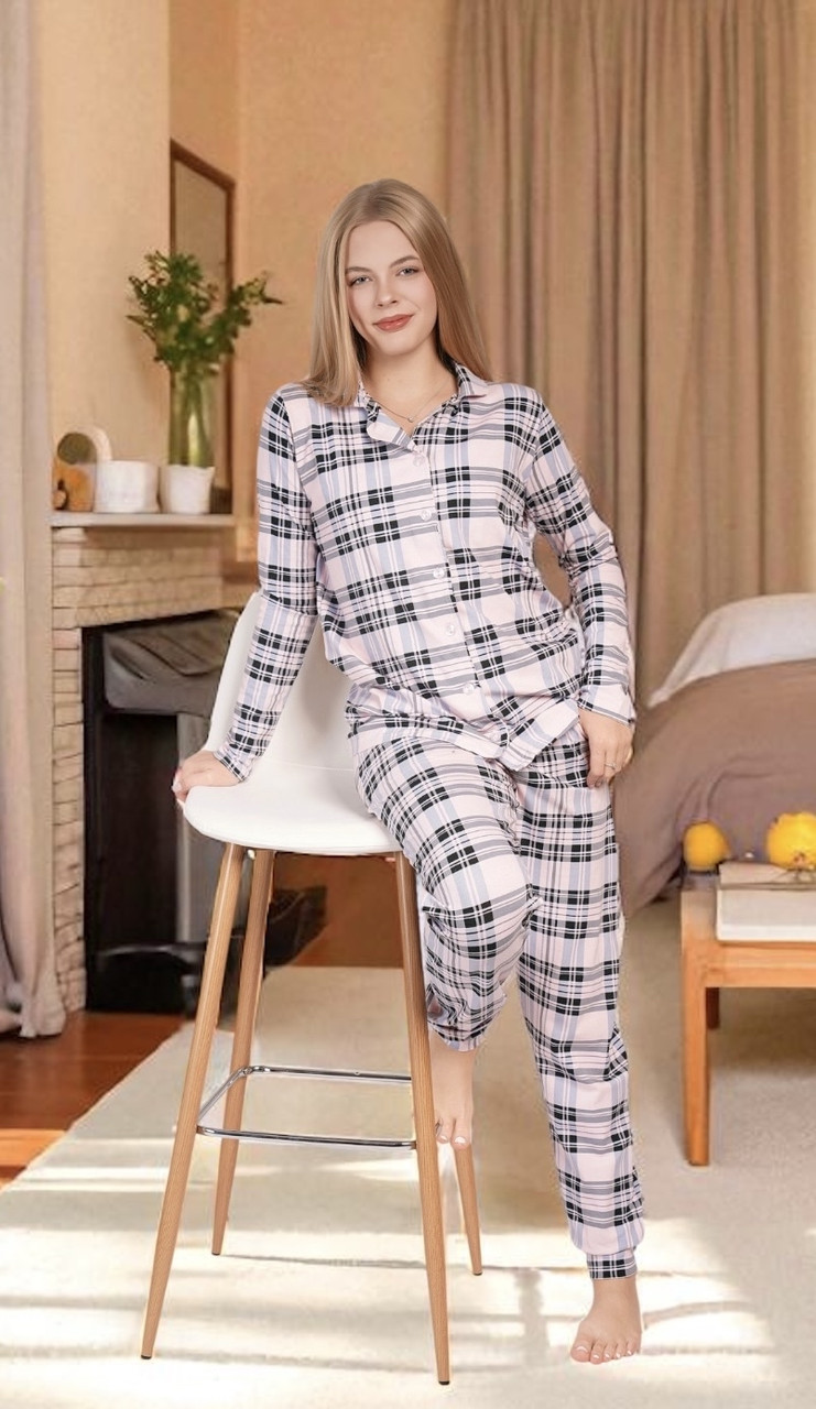 Піжама з довгими штанами на ґудзиках, Nikoletta 96764, фото 1