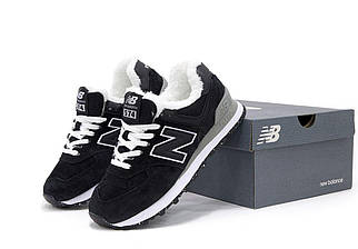 Жіночі чорні зимові Кросівки New Balance 574