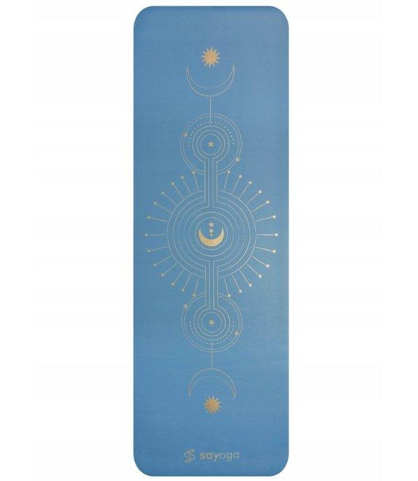 Килимок для йоги та фітнесу Sayoga Performance Cosmic Alignment 183 x 61 см Синій, фото 1