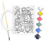 Набір для творчості кружка розмальовка Доктор Дуліттл (за мотивами книги Г'ю Лофтінг) 330 мл біла (КР0199), фото 2