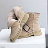 Стильні замшеві черевики з утеплювачем низький хід, фото 8