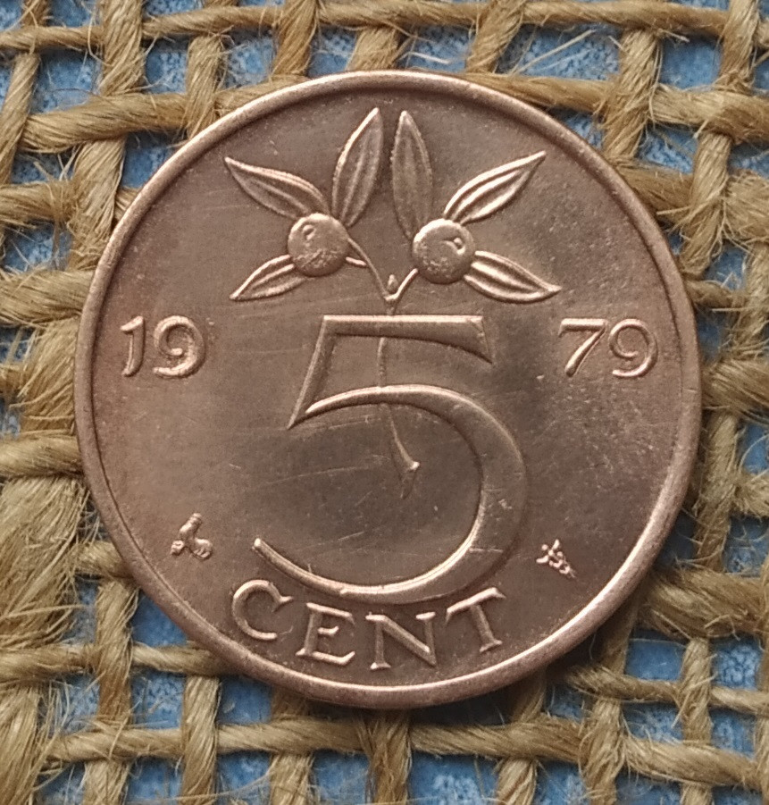 5 центiв 1979 року. Нiдерланди, фото 1