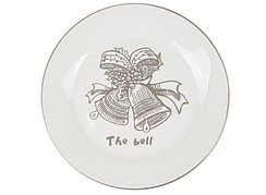 Тарілка Lefard 858-0040 Новорічна кераміка 21 см Білий