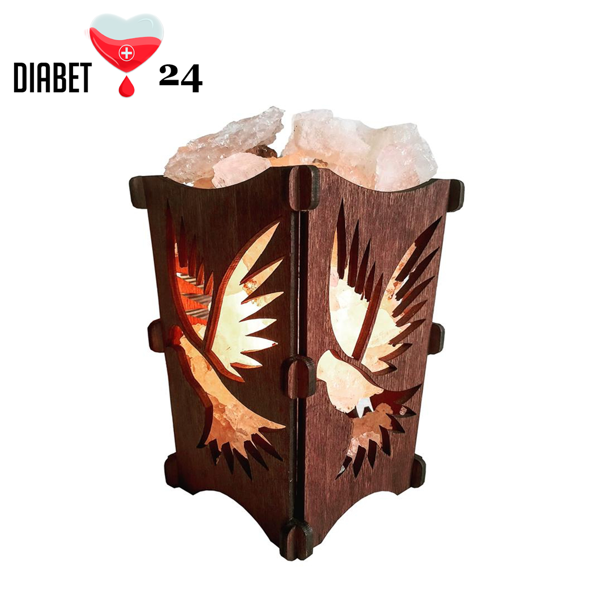 Соляна лампа "Корзина "Птах" 1 кг, фото 1