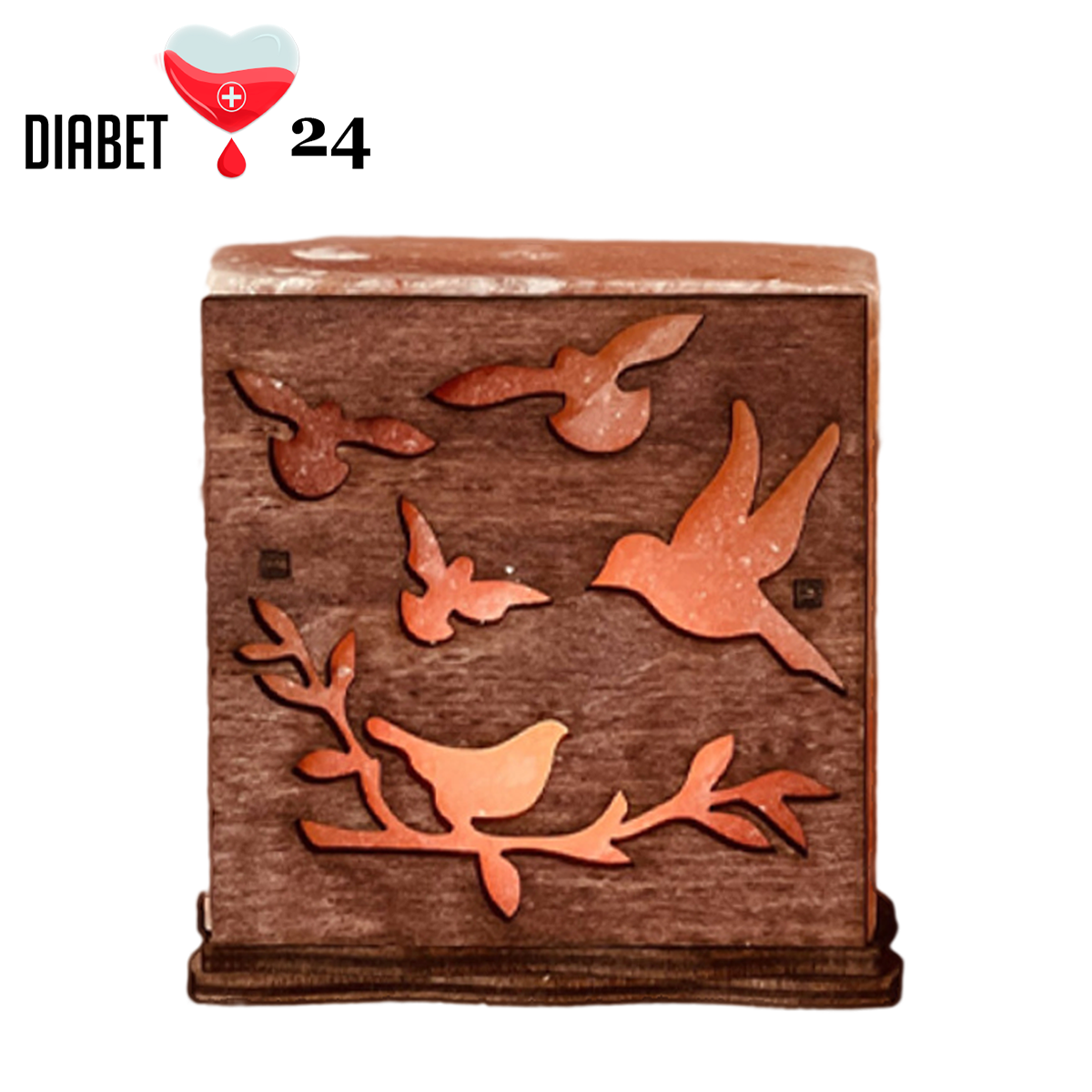 Соляна лампа "Птахи" 1 кг, фото 1