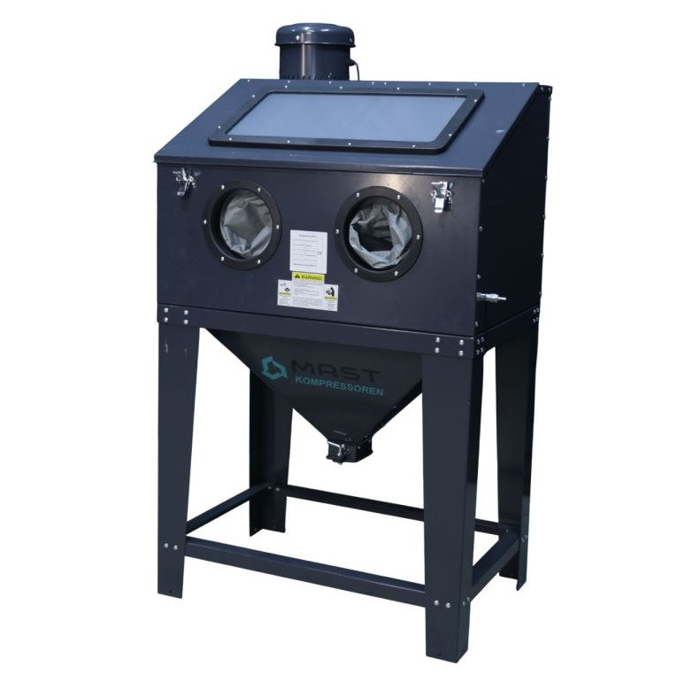 Піскоструминна камера 220л MAST MSC220TD з витяжкою DC15 (верхнє завантаження) | Компактний піскоструй