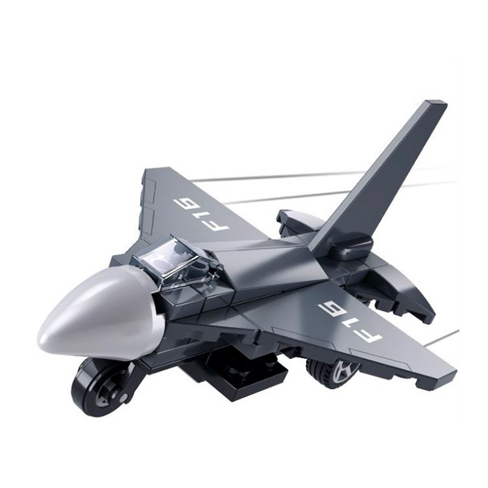 Конструктор SLUBAN M38-B1368H (64шт) військова серія, літак, 39дет, в кор-ці, 14-9,5-4,5см, фото 1