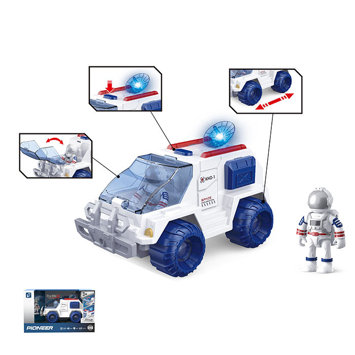 Космічний транспорт WY892A (36шт) місяцехід, 17см, інерц, астронавт 6,5см, звук, світло, на бат(табл), в кор-ці, 26-12-15,5см, фото 1