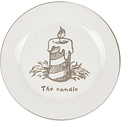 Тарілка Lefard 858-0039 Новорічна кераміка 21 см Білий