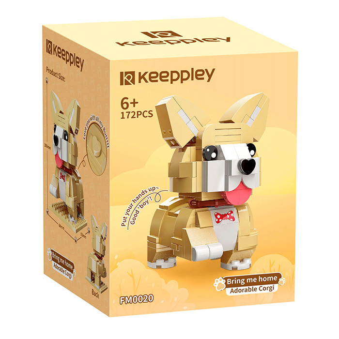 Конструктор FM0020 (60 шт.) собака, 10,8 см, 172де, у кор-ці, 9-12-8 см, фото 1