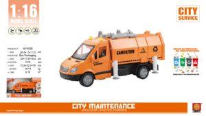 Машина WY592B (24шт) інерц, сміттєвоз, 1:16, 26,5см, звук, світло,відчиняються двері, рухливі деталі, на бат(табл), в кор-ці,, фото 1