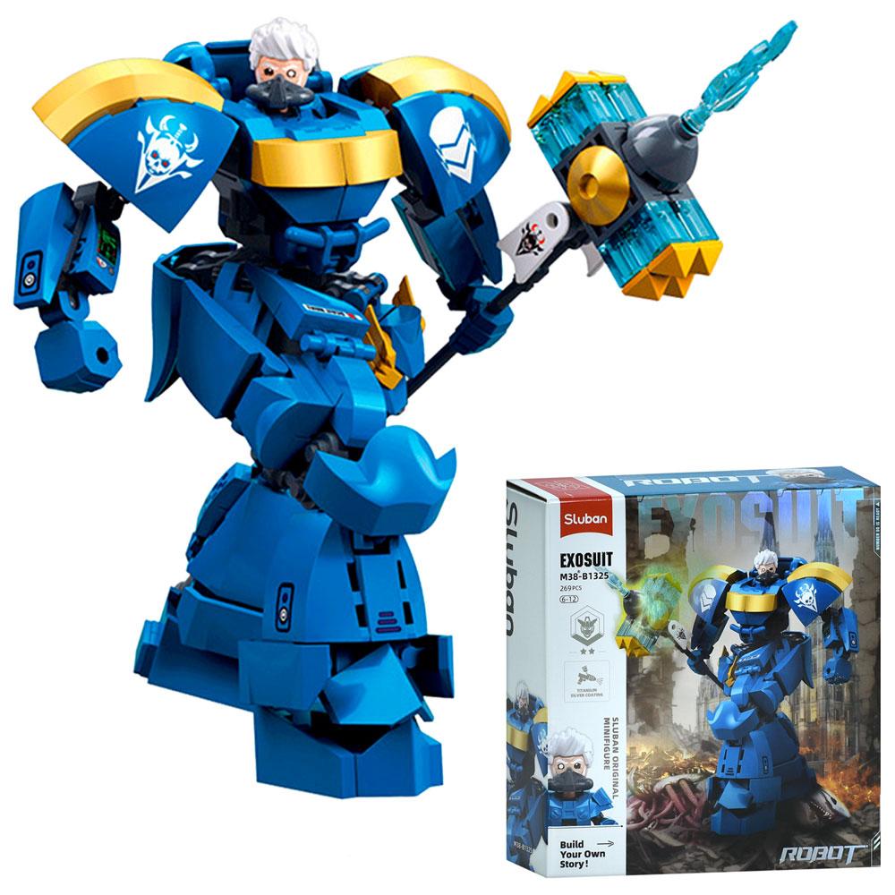 Конструктор SLUBAN M38-B1325 (32шт) робот-воїн, 16см, фігурка, 269дет, в кор-ці, 22-23,5-6,5см, фото 1