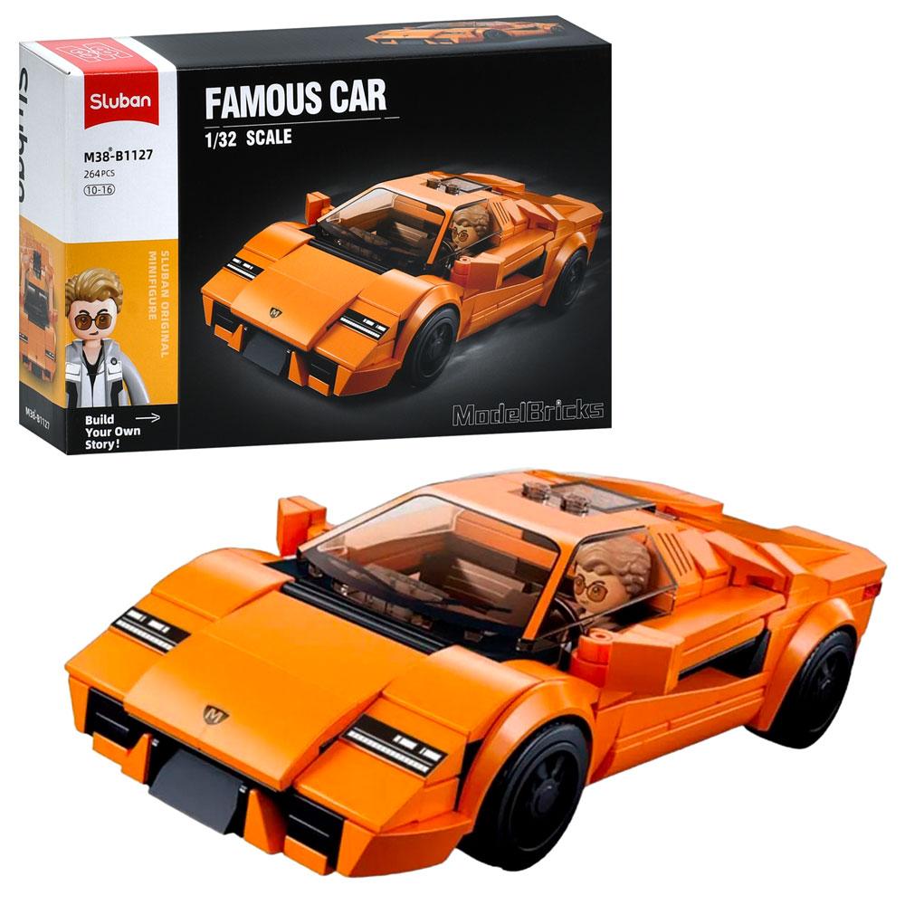 Конструктор SLUBAN M38-B1127 (24шт) машинка, 264дет, фігурка, в кор-ці, 30-19-7см, фото 1