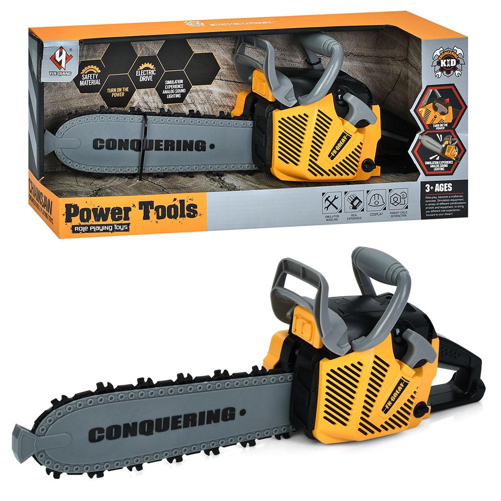 Бензопила T001 (18шт) 42см, звук, світло, рухлива деталь, на бат-ці, в кор-ці, 43-18,5-10см, фото 1