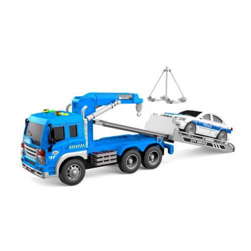 Машина WY570H (18шт) інерц, 26см, 1:16, евакуатор, машинка, звук, світло, гумові колеса, рухл.деталі, на бат-ці(табл), в, фото 1