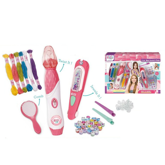 Набір для творчості MBK-506 (36шт) намистини, пристрій для кріплення на волоссі, нитки, гребінець,24, фото 1