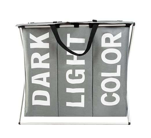 Кошик для білизни - 3-секційний на складній рамі Ruhhy 12257