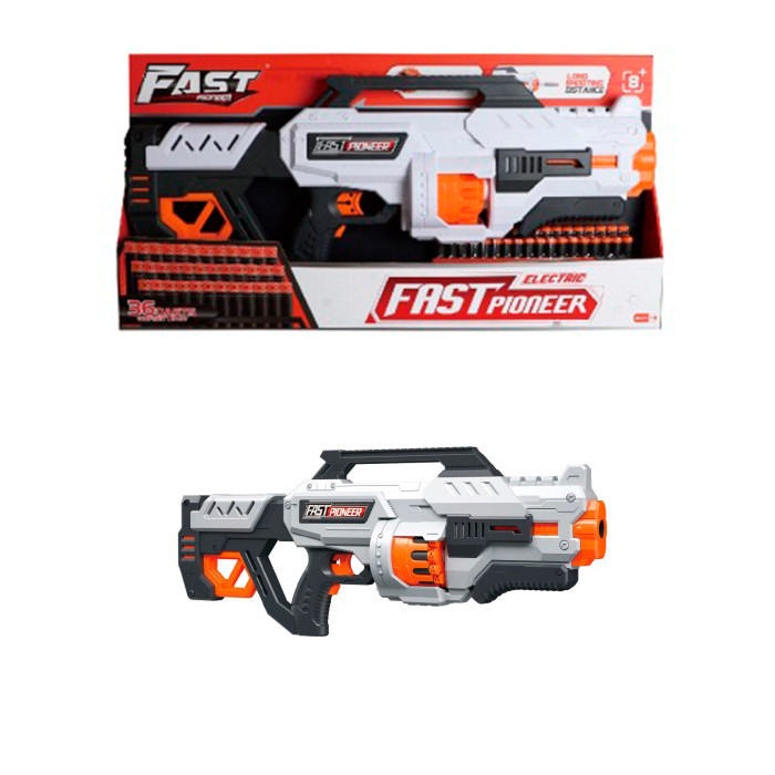 Автомат BIG530 (10шт) 61,5см, м'які кулі 36шт, на бат-ці, в кор-ці, 63-31-7,5см, фото 1