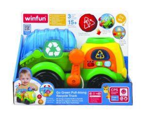 Каталка 250302-01 (12шт) машина, сміттєвоз,24см, музика, звук(англ), світло, рухливі деталі, кульки 3шт,на бат-ці, в кор-ці,, фото 1