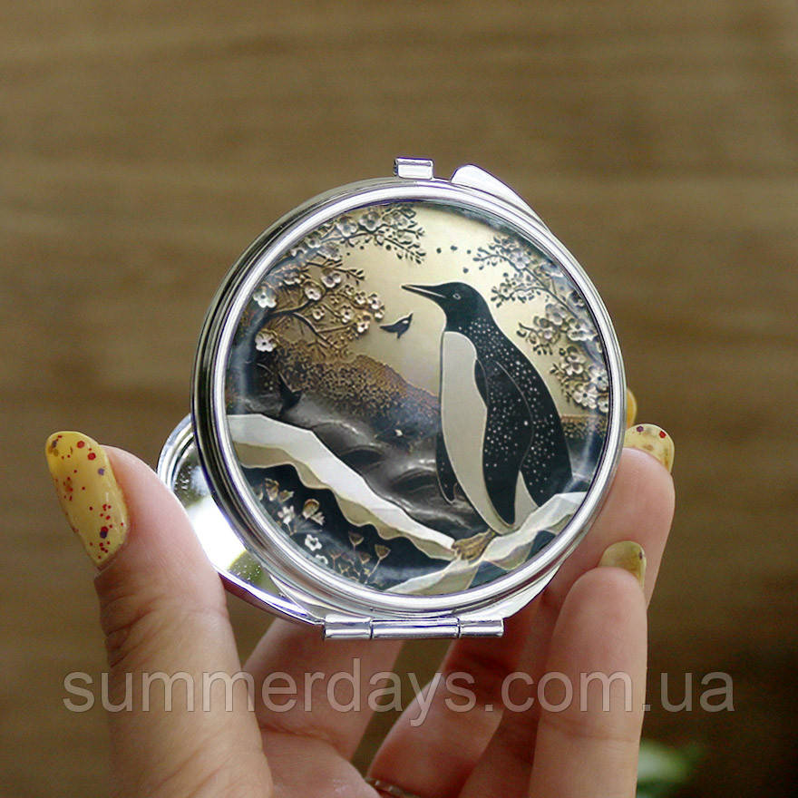 Кишенькове дзеркальце Пінгвін зимовий, фото 1
