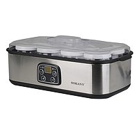 Йогуртница электрическая на 8 баночек по 175 (мл) аппарат для приготовления йогурта 25 Вт йогуртница с таймером для дома