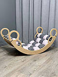 Дитяче ліжечко качалка з матрасиком 29 БОНБОН, дитяча качалка, качалка для дітей, балансир, дитяча гойдалка балансир, качалка, фото 3
