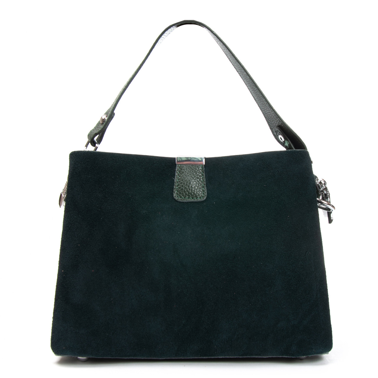 Сумка Женская Классическая замш  99119 green Купити жіночі сумки гуртом і в роздріб із натуральної шкіри в Україні