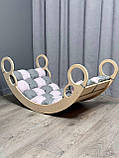 Дитяче ліжечко качалка з матрасиком 32 БОНБОН, дитяча качалка, качалка для дітей, балансир, дитяча гойдалка балансир, качалка, фото 5