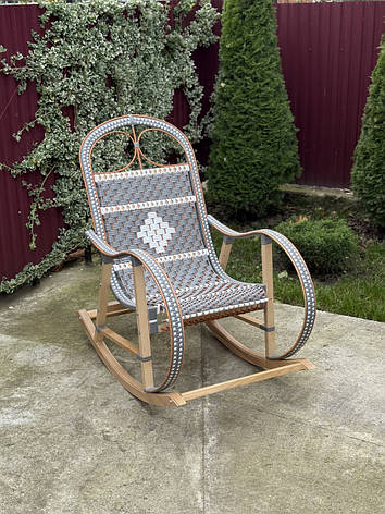 Крісло качалка з ротангу, фото 1