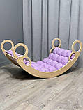 Дитяче ліжечко качалка з матрасиком 34 БОНБОН, дитяча качалка, качалка для дітей, балансир, дитяча гойдалка балансир, качалка, фото 3