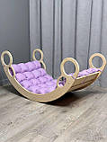 Дитяче ліжечко качалка з матрасиком 34 БОНБОН, дитяча качалка, качалка для дітей, балансир, дитяча гойдалка балансир, качалка, фото 5