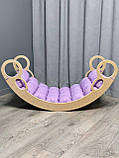 Дитяче ліжечко качалка з матрасиком 34 БОНБОН, дитяча качалка, качалка для дітей, балансир, дитяча гойдалка балансир, качалка, фото 4