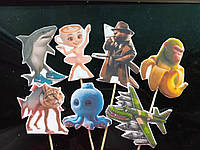 Фігурки для дівчинки, для хлопчика італійські меми, топери на торт їтівні фігурки, топери їстівні картинки на день народж