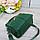 Жіноча шкіряна сумка кросбоді на широкому ремені сумочка зелена натуральна шкіра, фото 7